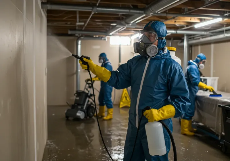 Basement Sanitization and Antimicrobial Treatment process in Appomattox, VA